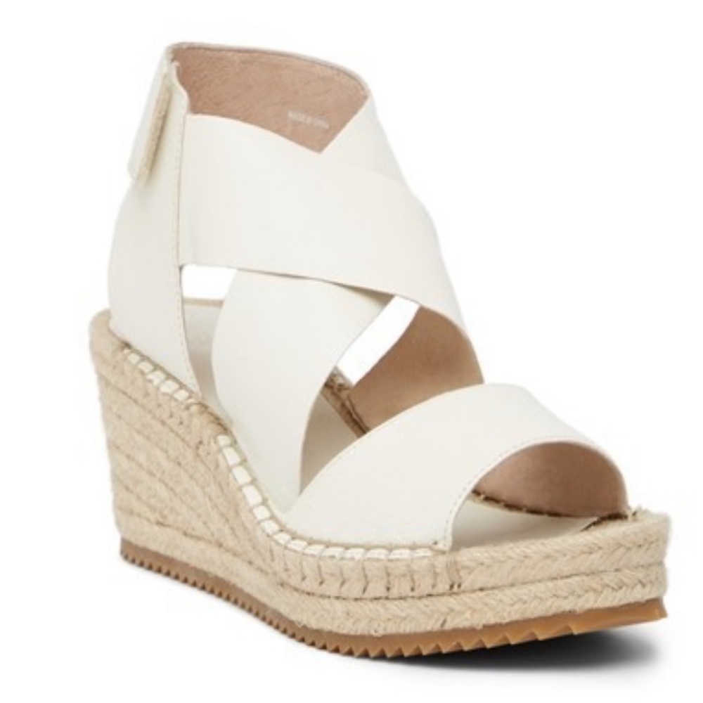 (Sold) Eileen Fisher Willow Espadrille Wedge Sanda - Picture 1 of 8